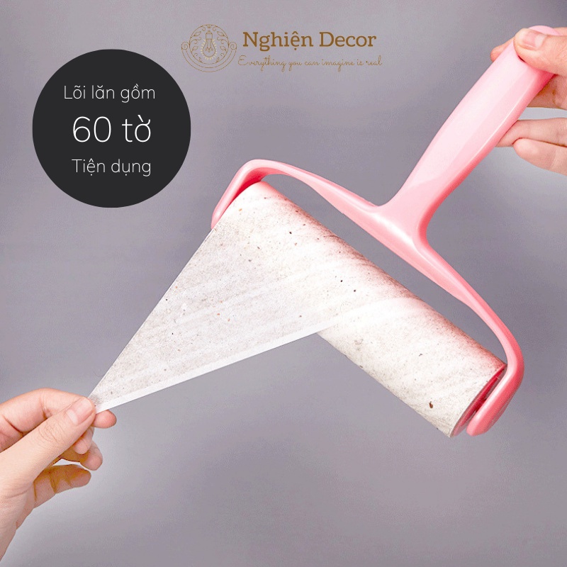 Lõi Lăn Bụi 10Cm/16Cm Làm Sạch Quần Áo, Lông Thú, Ga Giường - Lõi Dự Phòng Thay Thế 60 Tờ Sử Dụng Cho Cây Lăn Bụi