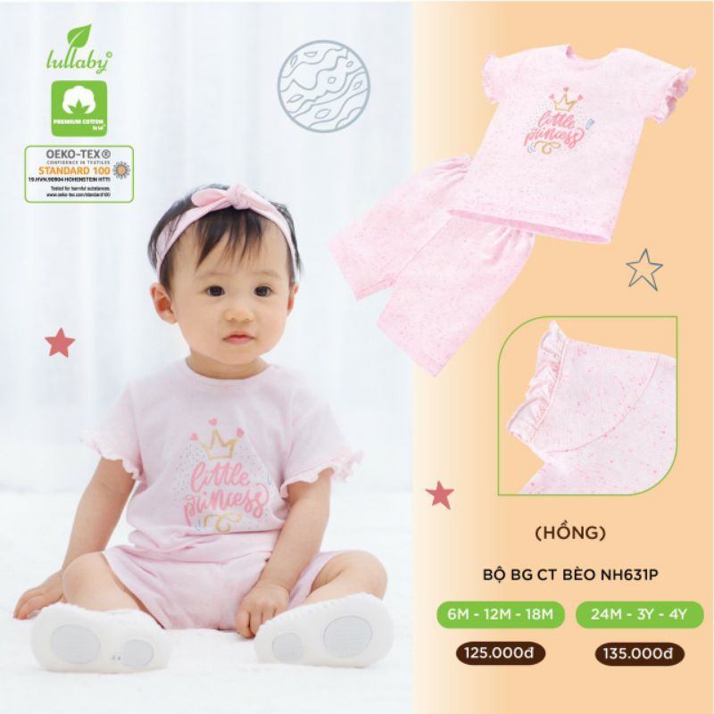 Bộ cộc tay Nuke cotton Lullaby (Nh630P-NH631P)