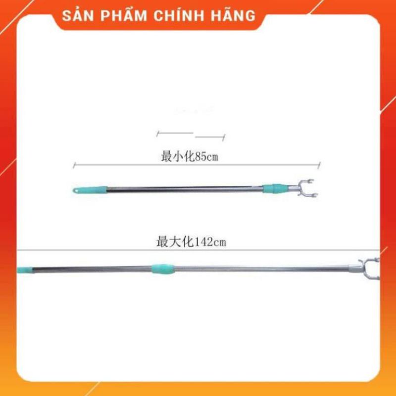 Cây phơi quần áo bằng inox kéo dài 1,5m,cây gậy lấy đồ trên cao