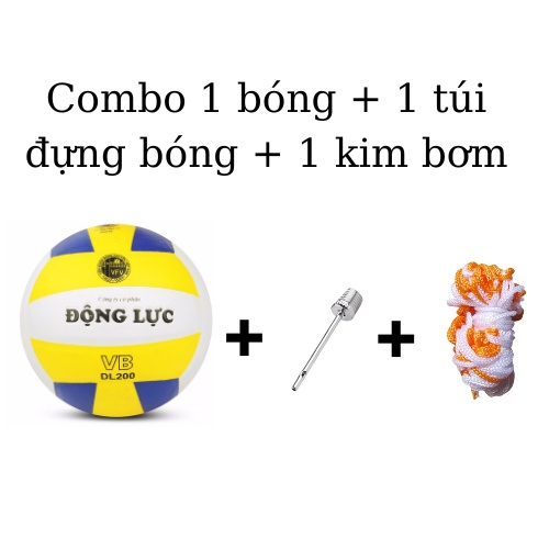 Bóng chuyền da chính hãng Động Lực DL200 banh bóng chuyền dày dặn kín hơi độ nảy ổn định chuẩn thi đấu-Tâm An Sports