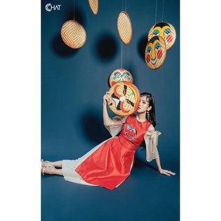 Áo dài nơ vai Q32 CCHAT