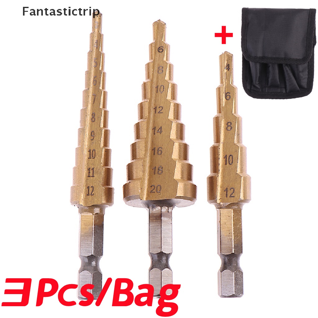 Bộ 3 Mũi Khoan HSS 3-12mm 4-12mm 4-20mm Mới