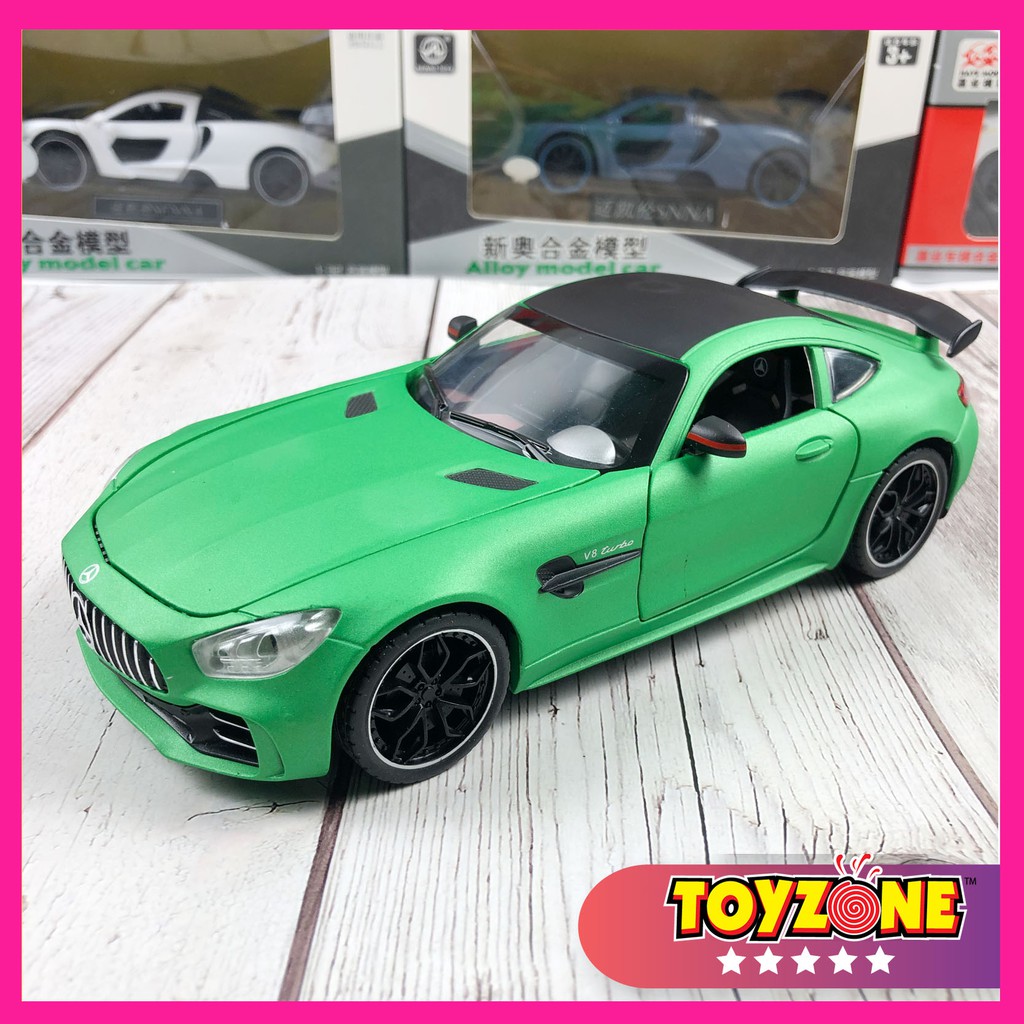 Mô Hình Xe Mercedes AMG GTR 1:24 hãng Chezhi Khung Xe Kim Loại, Phong Cách Thể Thao - Có Hộp Đựng