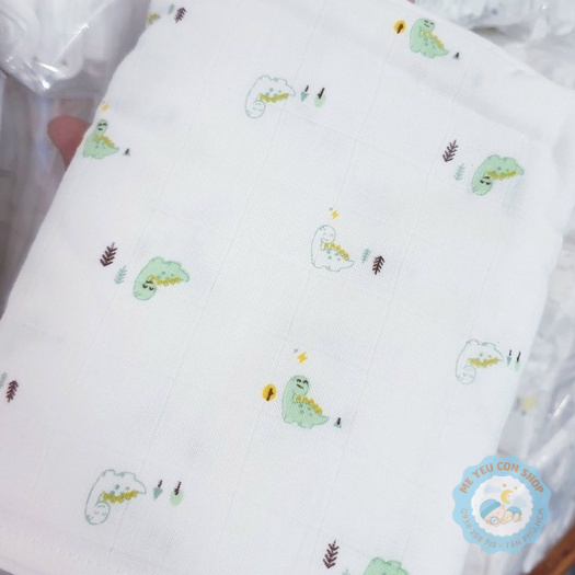 (100x110cm) Khăn tắm sợi tre cao cấp 2 lớp cho bé  - Hiệu Cún Con (katydang)