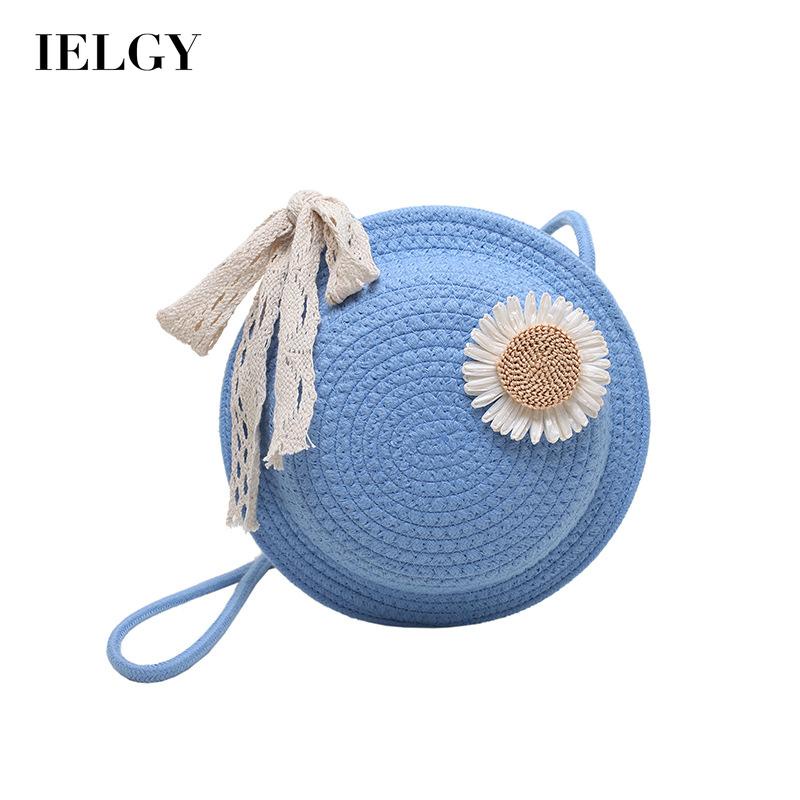 Túi Đeo Chéo Hình Tròn Đan Sợi Phong Cách Hàn Quốc Thời Trang Cho Nữ