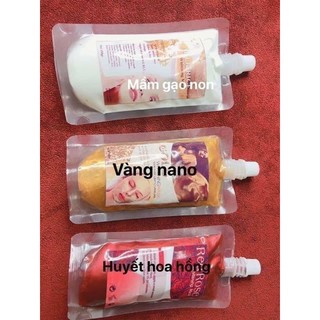 Mặt nạ cấy trắng mầm gạo non(Vàng nano, huyết hoa hồng)