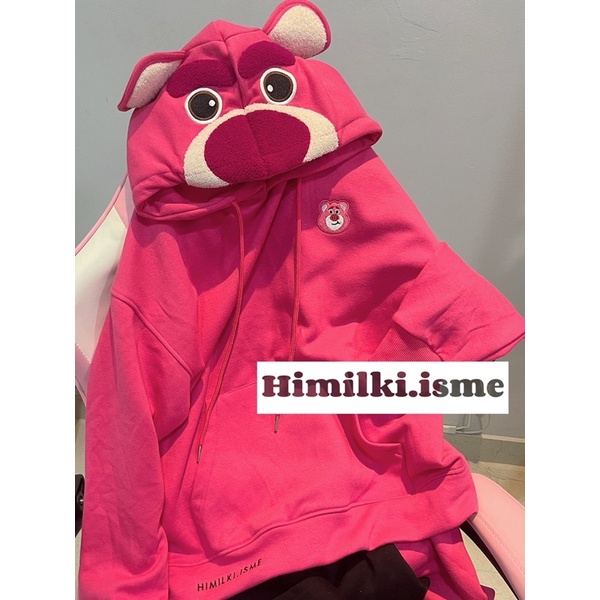 ÁO HOODIE LOTSO - ÁO CẶP HOODIE GẤU DÂU ÁO DÀY LOẠI 1 CHÍNH HÃNG HIMILKI