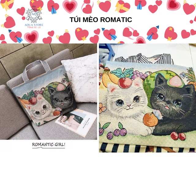 [HOT]Túi Tote Vải,Túi Canvas Aqua Store, Khóa Kéo Cỡ Lớn Đựng Laptop A4 , Đeo Vai Đi Học Đi Chơi Du Lịch HOT TREND