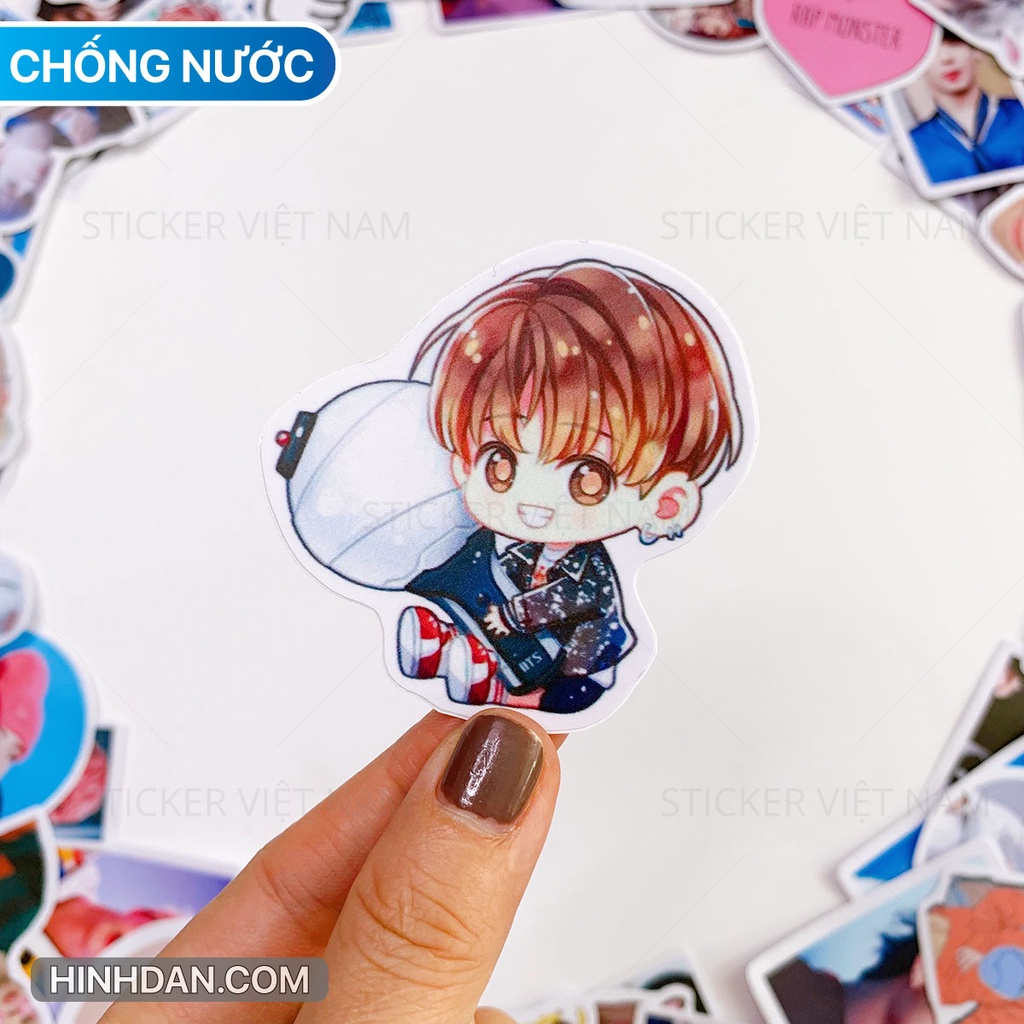 [BTS Kpop Stickers] Chất Liệu PVC Bền Chống Nước Dán Trang Trí Sổ Tay Nón Bảo Hiểm Laptop | Sticker Việt Nam