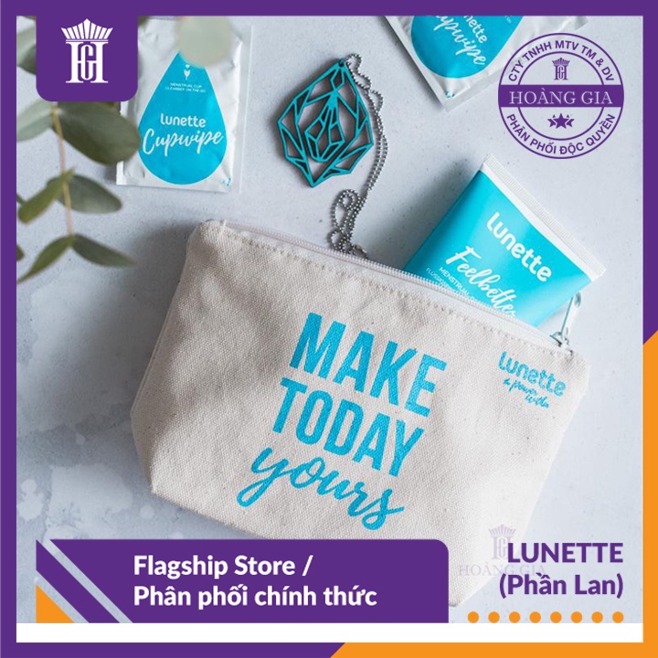 Túi đựng bảo quản Cốc nguyệt san Lunette Cotton Pouch - Vải cotton hữu cơ, chống nước - Hàng chính hãng NK Phần Lan
