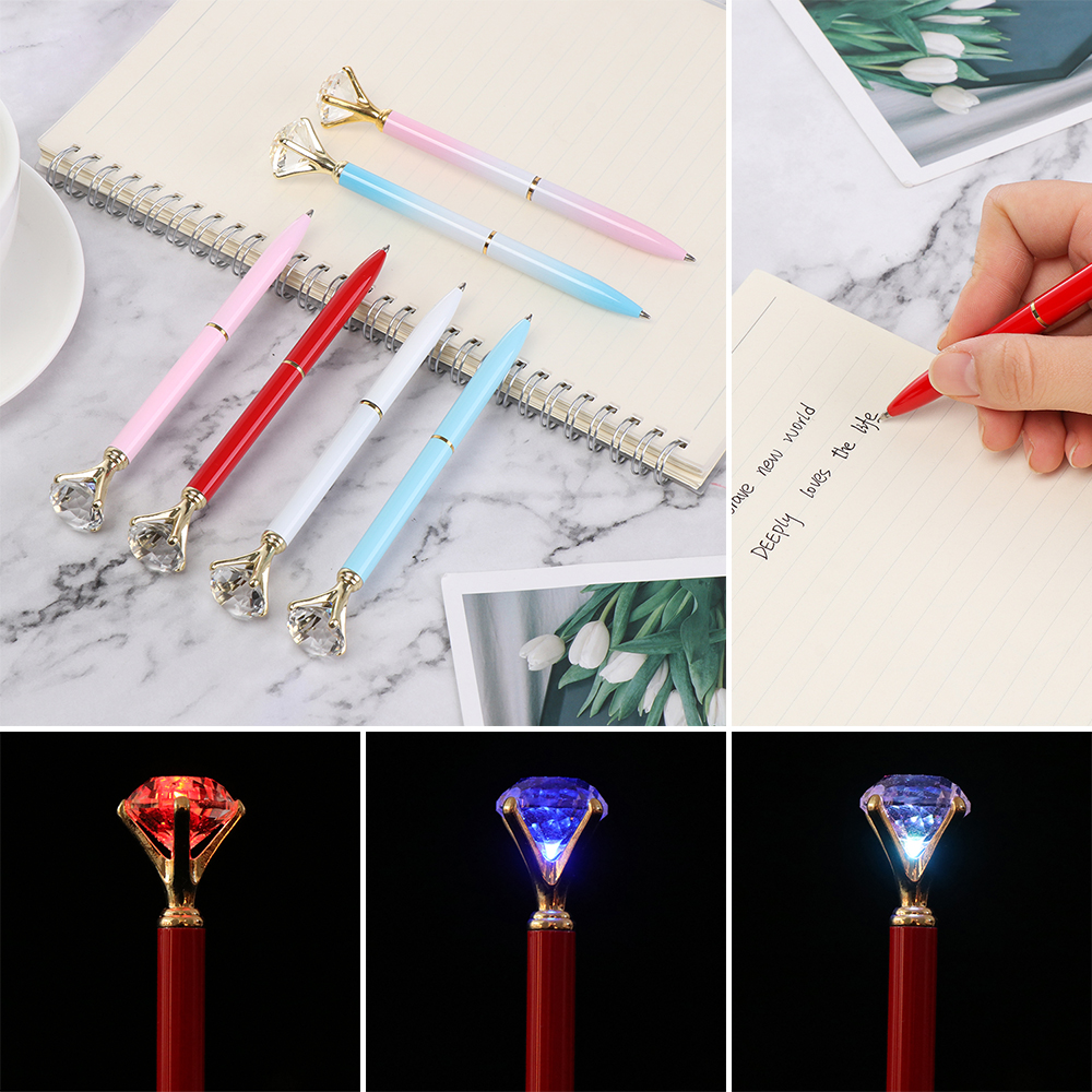 Bút Bi Vỏ Kim Loại Có Đèn Led Độc Đáo