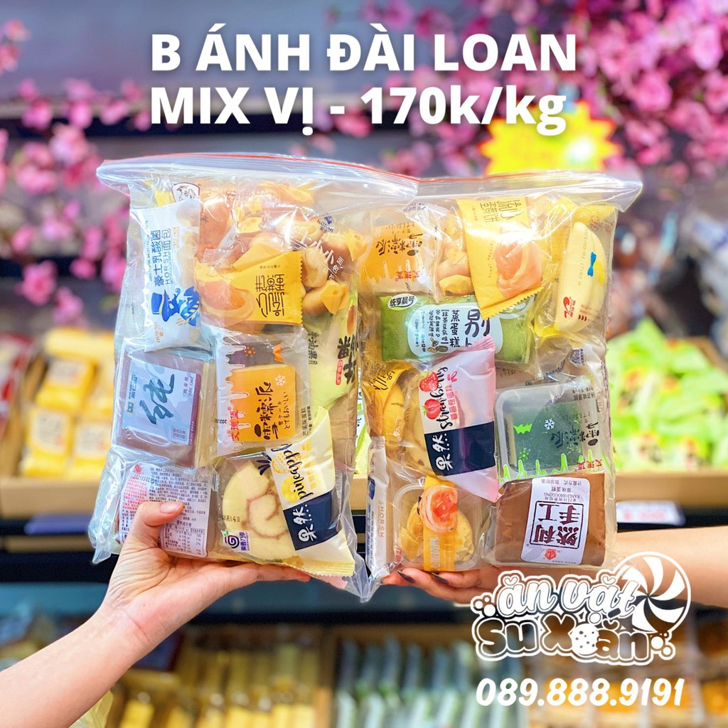 Bánh Đài Loan Mix 1kg Đủ Loại Ăn Vặt Su Xoắn