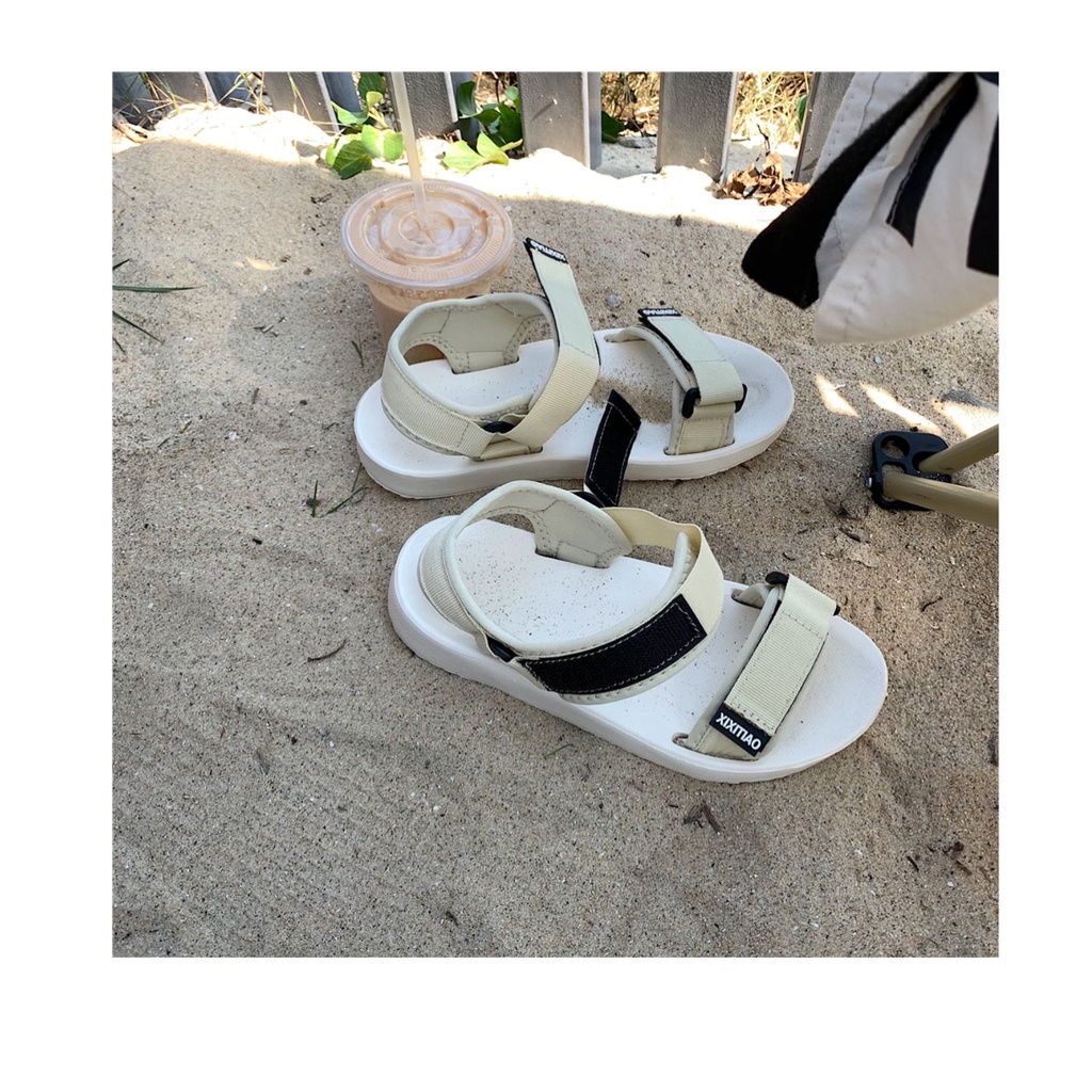 Giày sandals nữ quai vải mang đi học siêu bền - US679