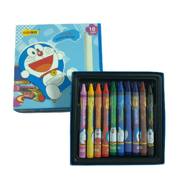 Sáp Màu Colokit Doraemon CR-C04/DO Hộp 10 màu