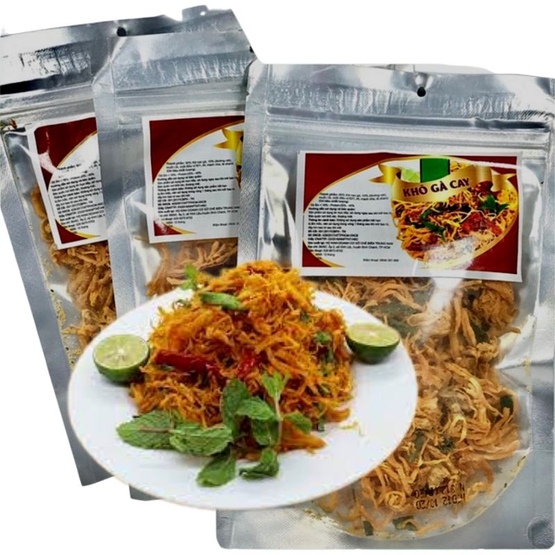 Khô gà lá chanh cay gói lớn khối lượng 150g vị cay nhiều, sản phẩm không thể thiếu của bàn nhậu MAMYFOODS MF0055 | BigBuy360 - bigbuy360.vn