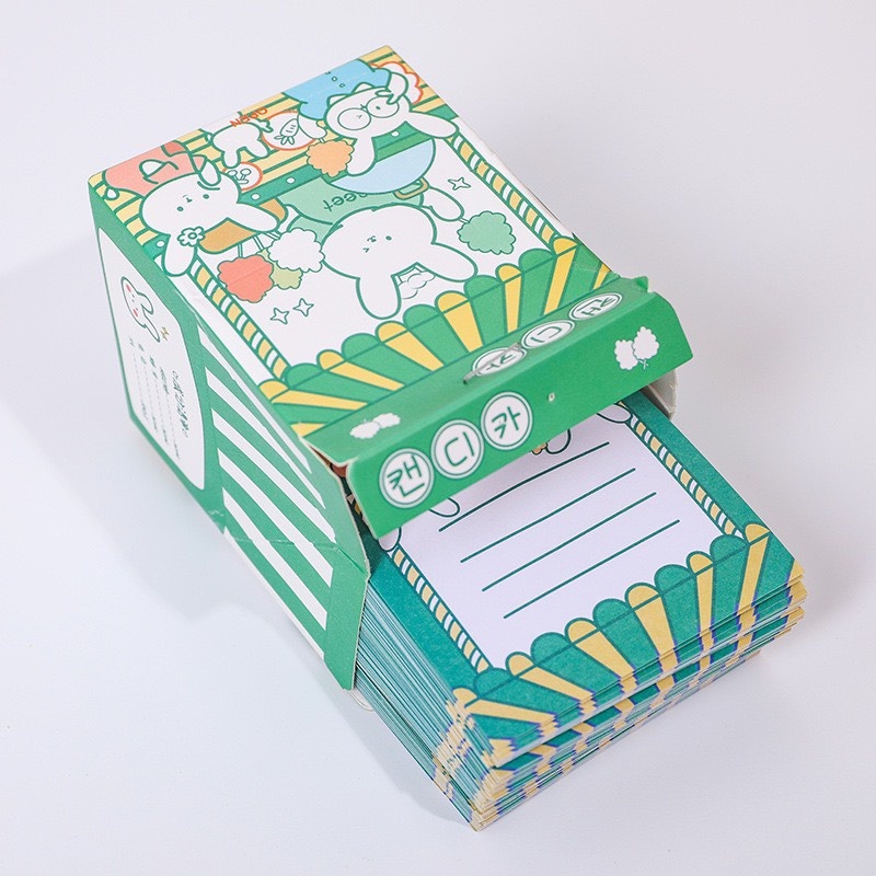 [FreeShip]Set 230 tờ giấy note/ghi chú hình hộp sữa họa tiết hoạt hình dễ thương