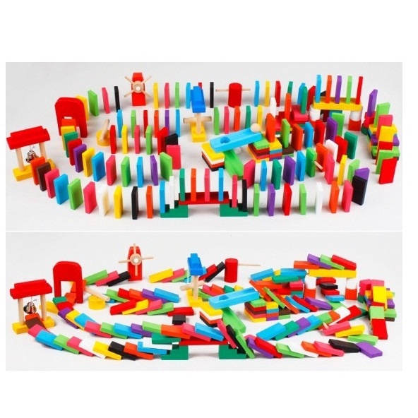 đồ chơi domino sắc màu loại dày đẹp