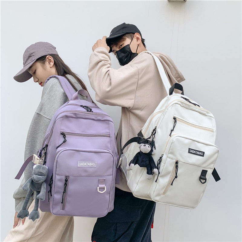 Balo nữ đi học hàn quốc/Du Lịch Phong Cách Harajuku Hàn Quốc Đơn Giản Nhiều Ngăn Đựng Máy Tính FT7093