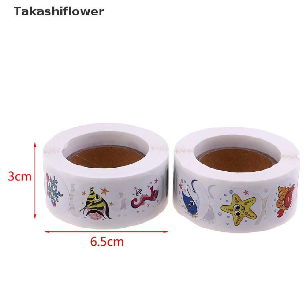 Set 500 Miếng Dán Trang Trí Sinh Nhật Hình Động Vật Biển Dễ Thương