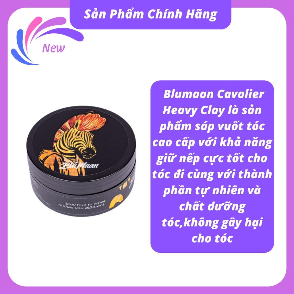Sáp vuốt tóc nam nữ tạo kiểu BLUMAN NGỰA VẰN newm clay cao cấp