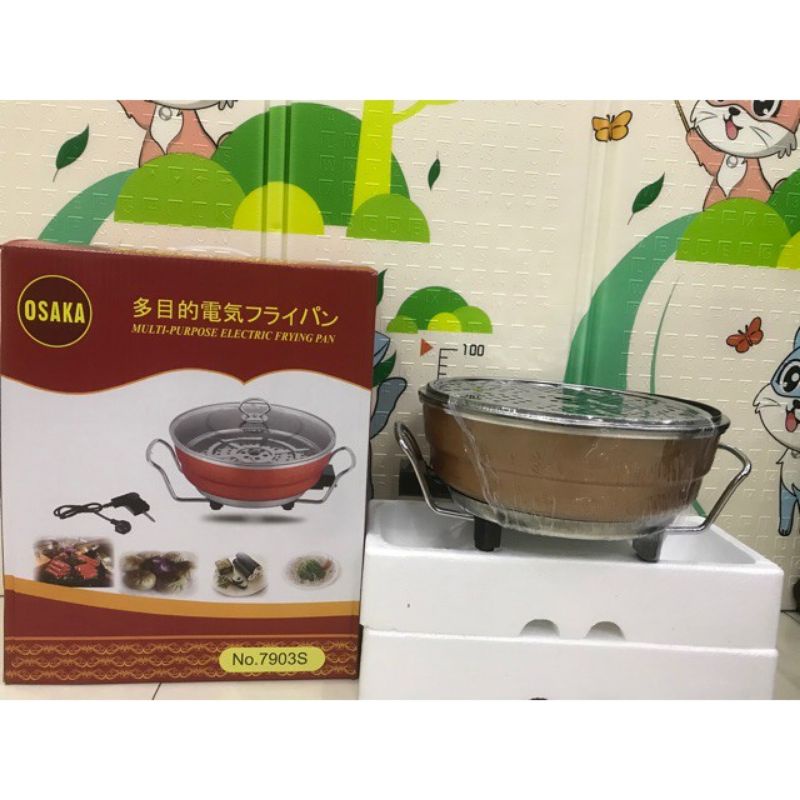 Nồi Lẩu Kiêm Chảo Điện Đa Năng Họa Tiết Cao Cấp Osaka,