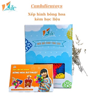 Ghép hình bông hoa ảo thuật kèm học liệu Cánh Diều, kích thích trí tưởng tượng, khả năng sáng tạo , khéo léo