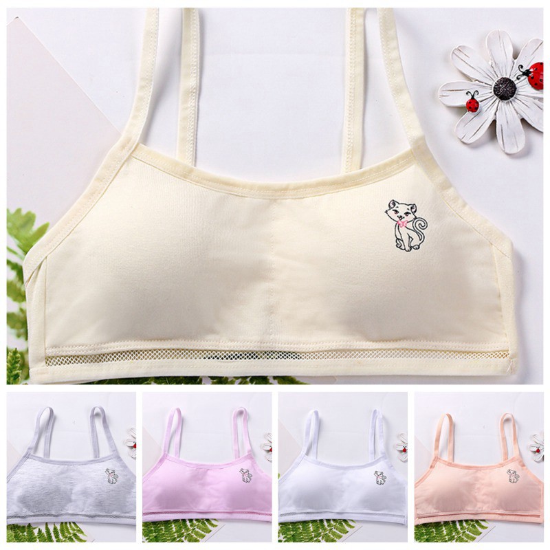 Áo Ngực Cotton Không Đường May Cho Bé Gái