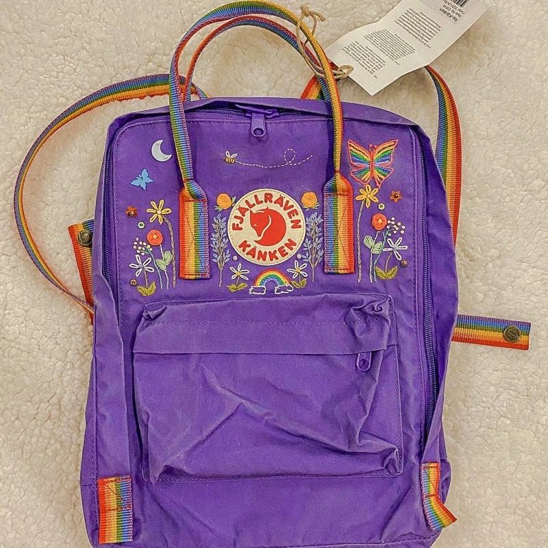 Balo Kanken Unisex Size Classic Đi Học Phiên Bản Quai Cầu Vồng