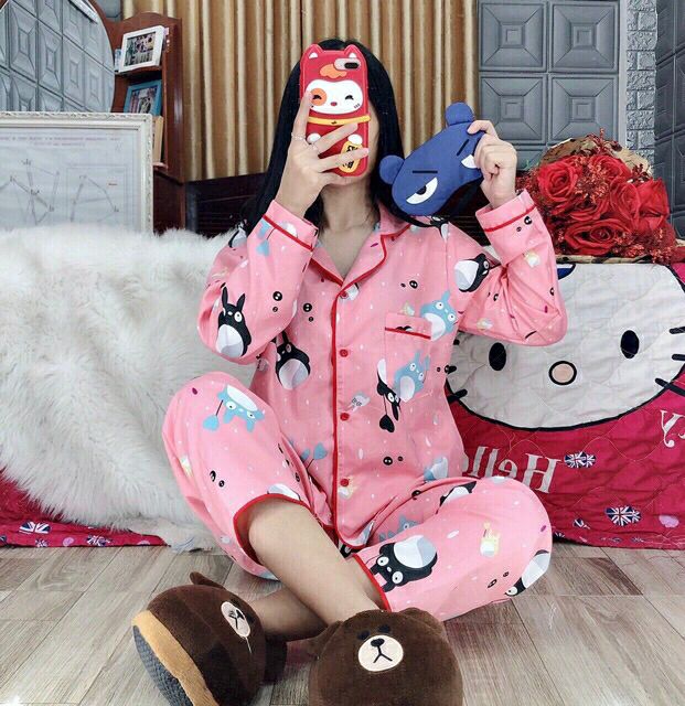 Bộ pizama kate thái Dài tay hàng đẹp