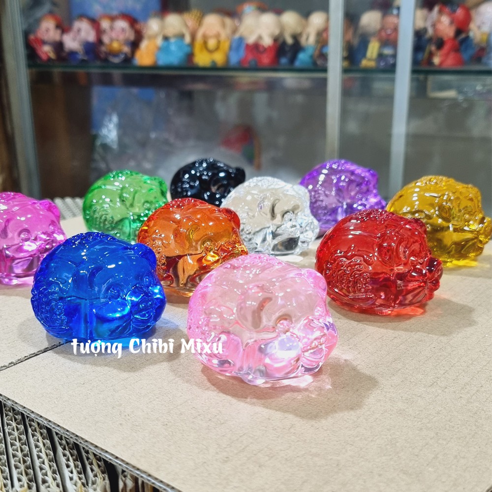 (Chọn màu) Chú Heo lưu ly phong thủy 5cm - Sung túc - Tài Lộc - Bình An | BigBuy360 - bigbuy360.vn