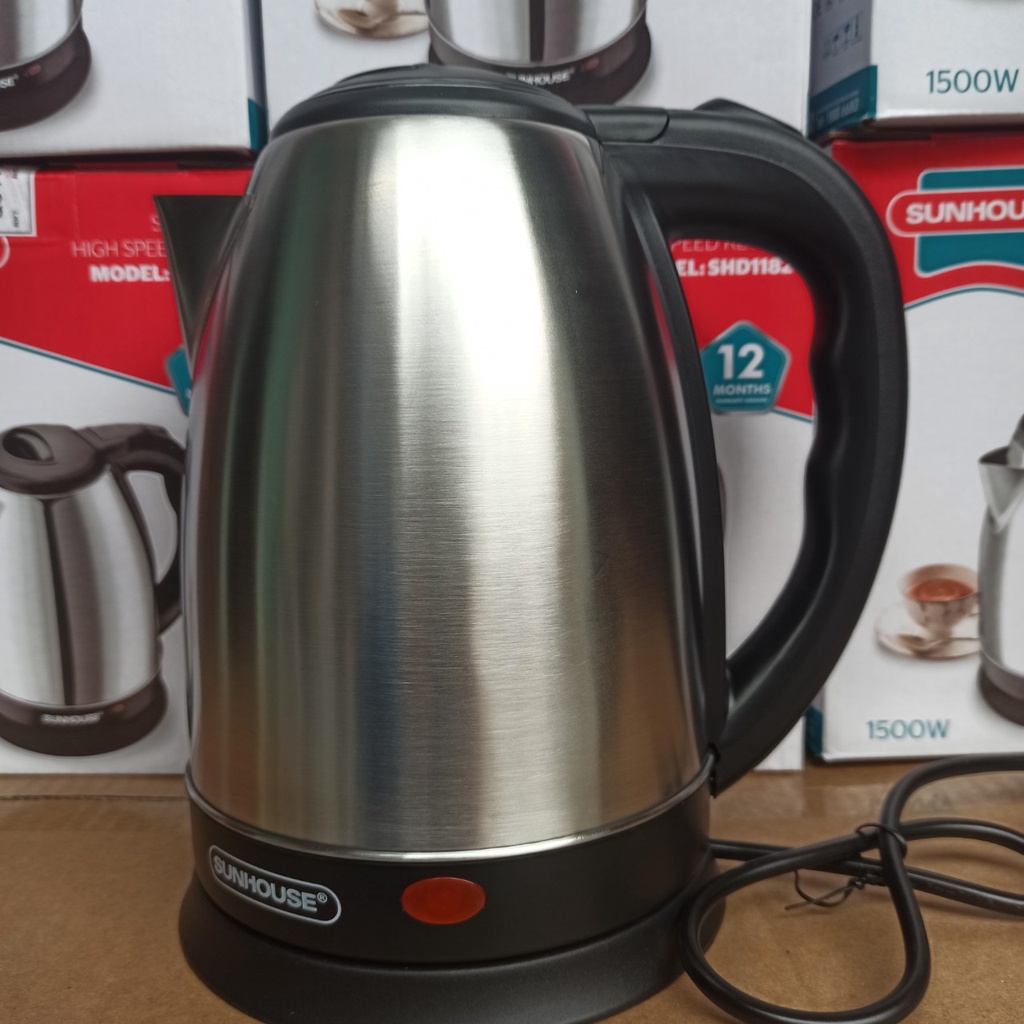 Ấm siêu tốc, Ấm siêu tốc Sunhouse inox 2 lớp 1.8L SHD1182 sôi nhanh, an toàn, tự động ngắt khi nước sôi.
