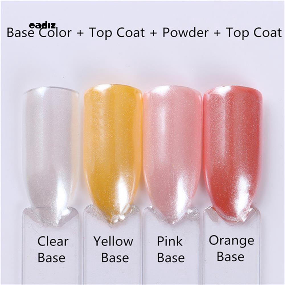 [Hàng mới về] Bột làm móng lấp lánh cùng với cọ hai đầu tiện dụng để làm móng DIY