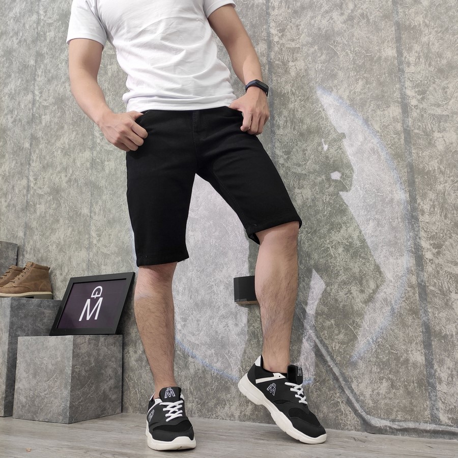 [Mã FAMALLT5 giảm 15% đơn 150K] Quần short jeans nam đen Q169 MUIDOI | WebRaoVat - webraovat.net.vn