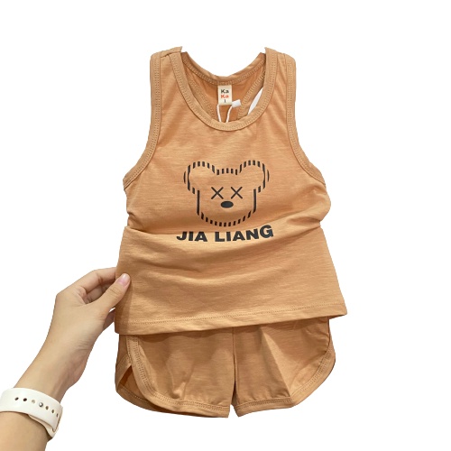 Bộ thun ba lỗ chất vải co dãn 4 chiều mềm mát KAKA bé trai (1-8)
