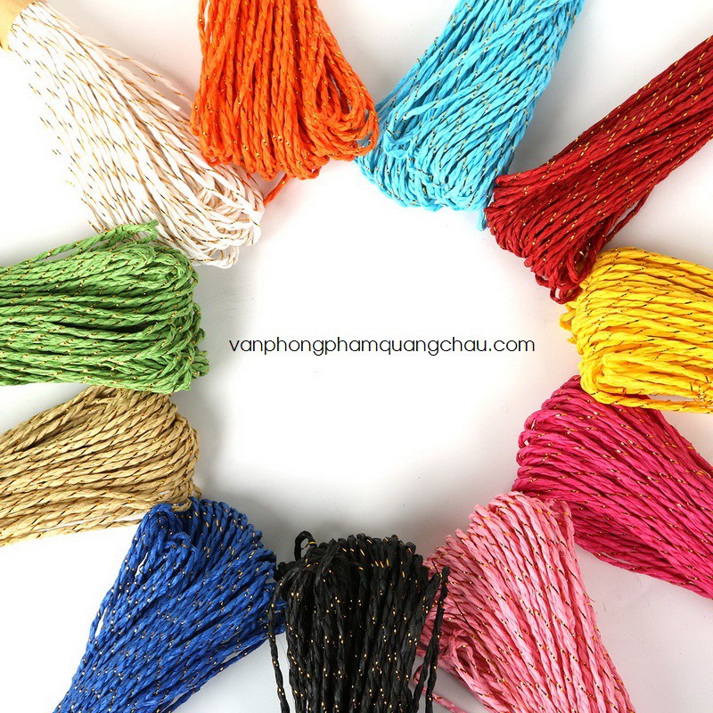 Dây giấy xoắn kim tuyến cuộn 20 mét - 01 cuộn