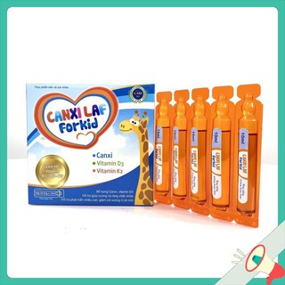 Canxi laf for kid – Hỗ trợ phát triển chiều cao, giảm còi xương ở trẻ nhỏ hộp 20 ống 10ml Hàng Chính Hãng Công Ty
