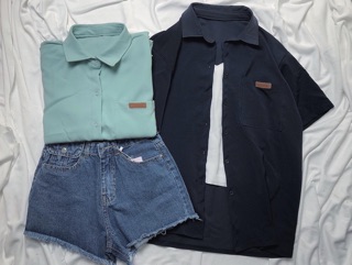 Áo sơ mi ngắn tay oversize