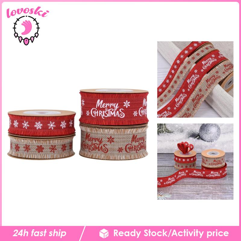 4 Cuộn Dây Ruy Băng Họa Tiết Giáng Sinh Dài 5 Yards