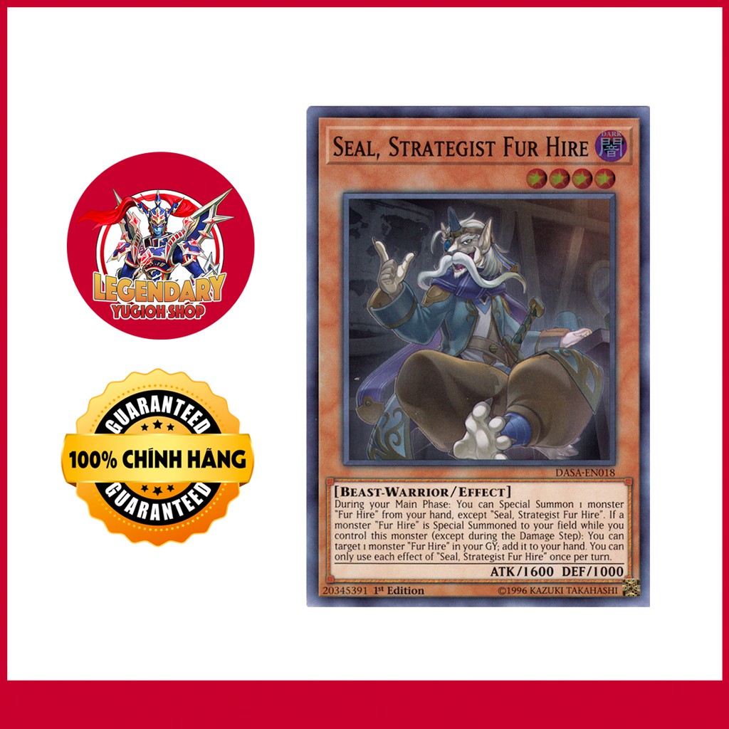 [EN][Thẻ Bài Yugioh Chính Hãng] Seal, Strategist Of Fur Hire