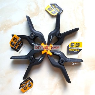 Bộ 4 bộ 2 Kẹp lò xo đa năng công nghiệp TOLSEN 10198, Nhựa Poly cứng siêu bền, chịu trọng tải lớn, lực kẹp siết chặt