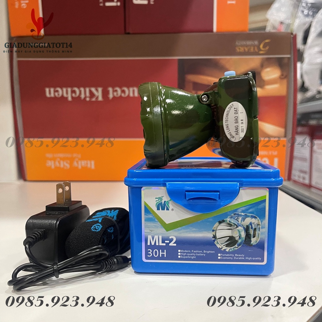 Đèn sạc đội đầu chống thấm nước ML2 (30H - Hộp xanh)