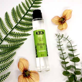 Dầu massage body hương sả thái lan erawadee 100ml - dưỡng da từ dầu hạnh nhân, dầu hạt nho, hạt thầu dầu, hướng dương