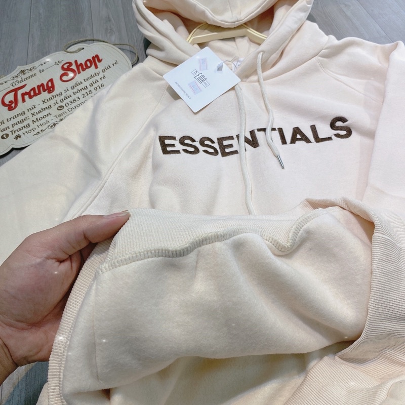 Áo nỉ Hoodie essential , áo nỉ bông hoodie unisex nam nữ loại 1 kèm ảnh thật shop tự chụp | BigBuy360 - bigbuy360.vn
