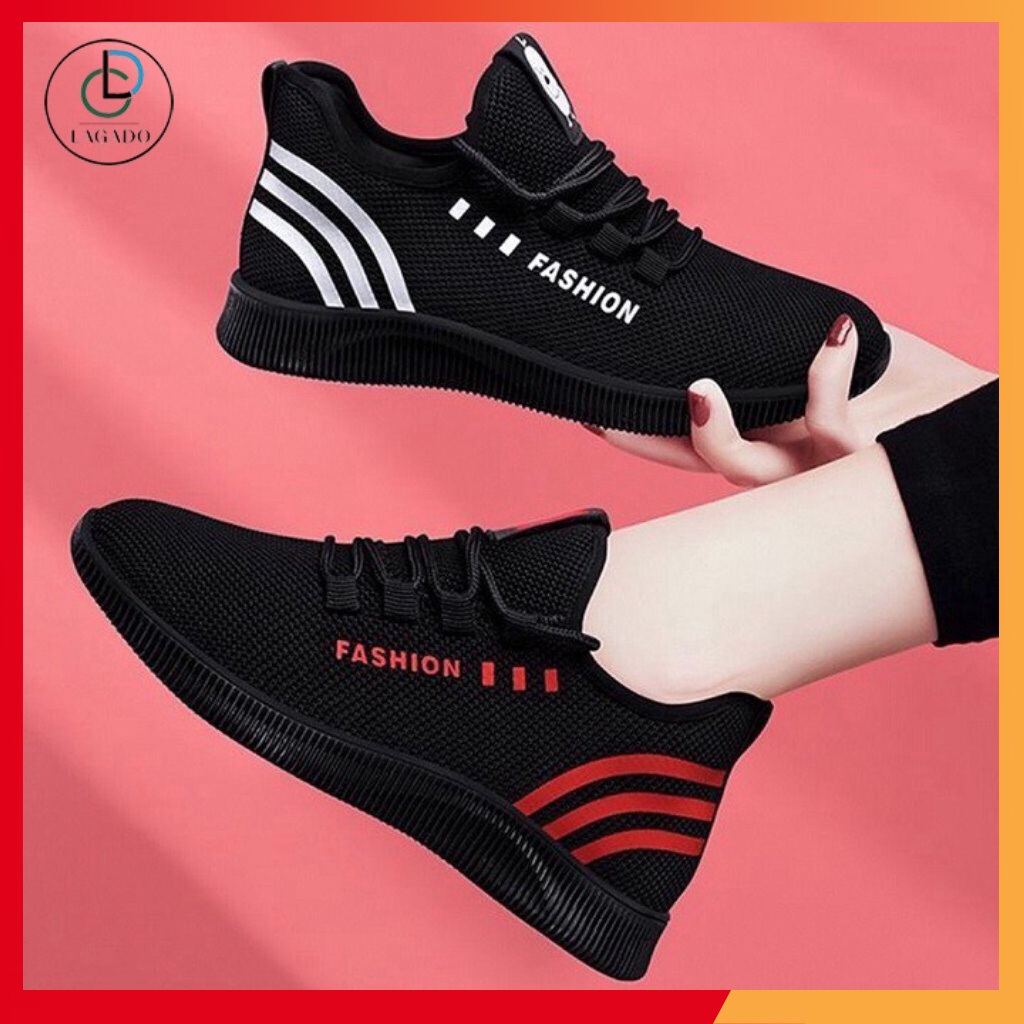 [Xả Kho] Giày Thể Thao Nữ - Giày Thể Thao Nữ Đé Cao Su Siêu Nhẹ - Phu Hợp Đi Chơi, Tập Gym...