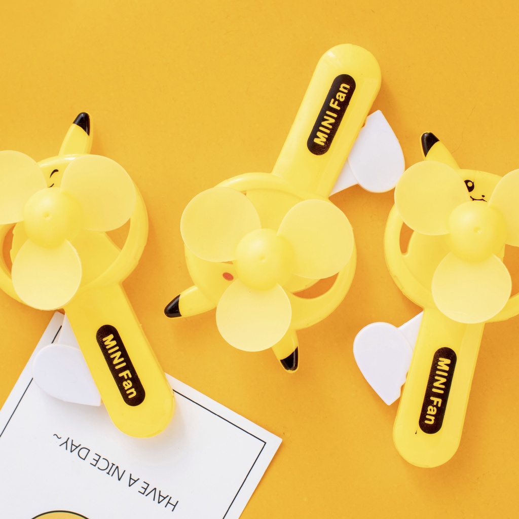 Quạt Mini Cầm Tay Họa Tiết Hoạt Hình Dễ Thương Sáng Tạo