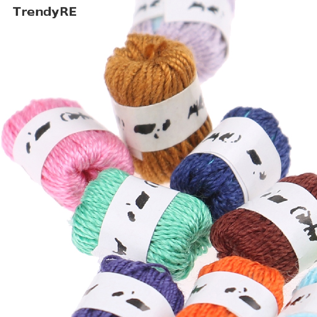 Set 10 Quả Bóng Len Mini Tỉ Lệ 1: 12 Dùng Để Trang Trí Nhà Búp Bê