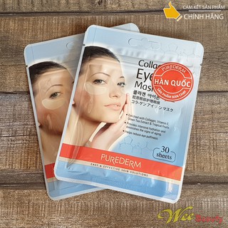 Mặt Nạ Mắt Collagen Purederm [30 Miếng/Gói 25g] [Hàn Quốc]
