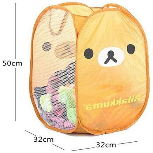 Sọt đựng quần áo giỏ rổ để đồ bẩn gấp gọn tiết kiệm không gian căn hộ màu hồng vàng xanh