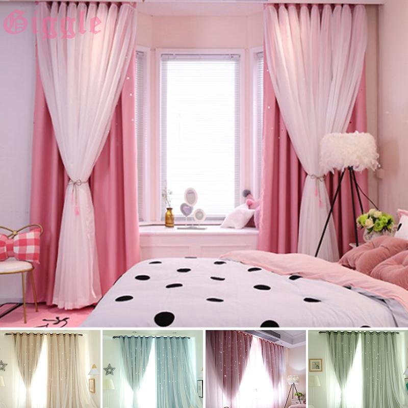 Rèm 2 lớp họa tiết lấp lánh