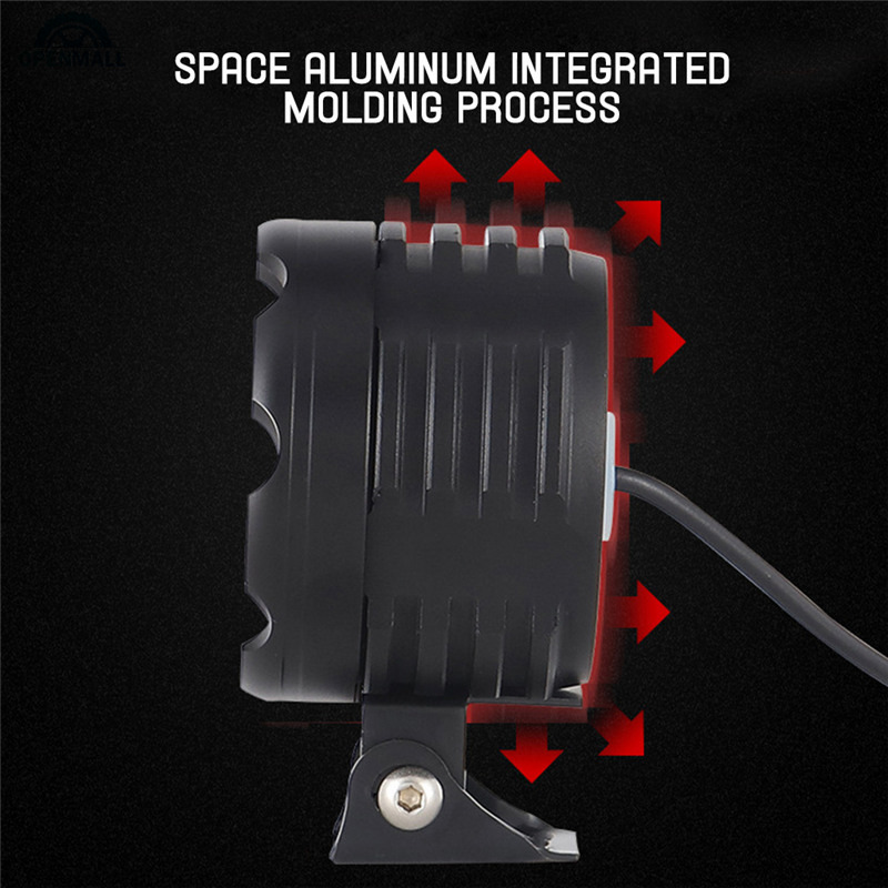 Đèn Pha 4led Siêu Sáng Cho Xe Mô Tô / Tàu Thuyền